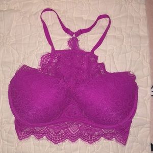 PINK VICTORIAS SECRET floral lace bralette